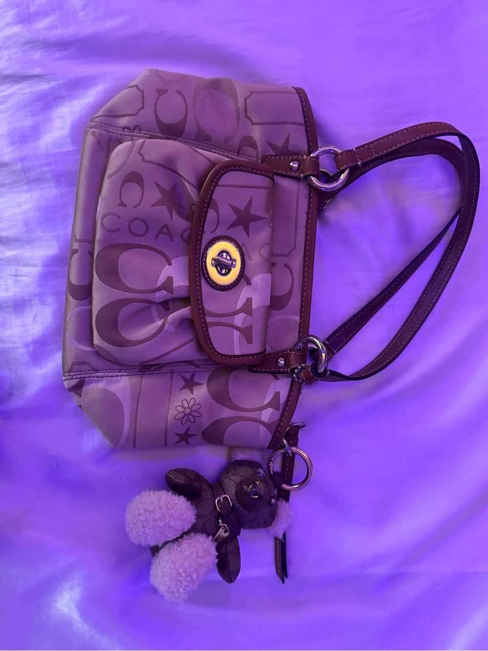 Coach bag and coach bear